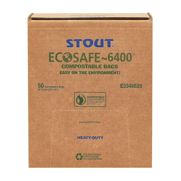 Stout By Envision 32 gal Trash Bags, Green, 50 PK E3348E85 - main